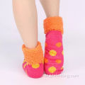 Nicht-Skid Thermal House Fuzzy Slipper Socken Frauen